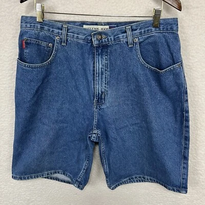 Vintage Bugle Boy Jean Shorts Men’s 36 Blue Denim Baggy Skater Grunge 90s - Image 1 of 4