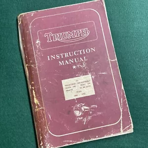 Triumph 5T T100 T110 Thunderbird Trophy 3T Instruction Manual Guide Book Owners - Picture 1 of 3