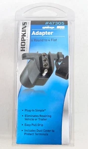 Hopkins 47305 / 6 Way Round To Flat 4 Trailer Light Wiring Connector Adapter NEW - Bild 1 von 3