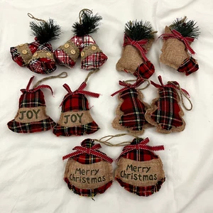 10 Stück Sackleinen Christbaumschmuck - weiche Weihnachtsdeko - Bild 1 von 13