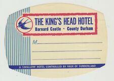 The King's Head Hotel - Barnard Castle - Durham / England (Vintage Luggage Label