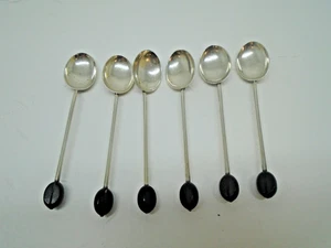 Vintage Solid Silver Coffee Spoons SL Birmingham C. 1924 - Picture 1 of 3