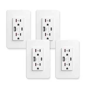UCOMEN USB Charger Wall Outlet USB Receptacle with Type A Type C USB Ports15 Am - Picture 1 of 6