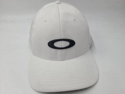 Gorra Oakley Hydrolix Malla Flex Ajustada L-XL Poliéster Hombres Mujeres Blanca Negra Foto 1 de 4
