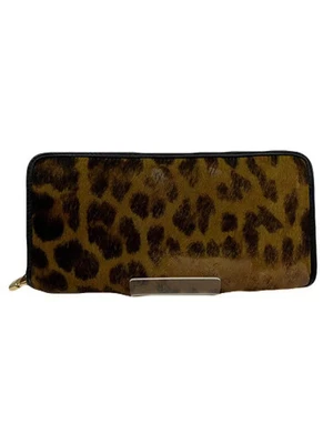 Loewe круглый молнии длинный бумажник кожаный коричневый б/у TB187-8 - Изображение 1 из 4