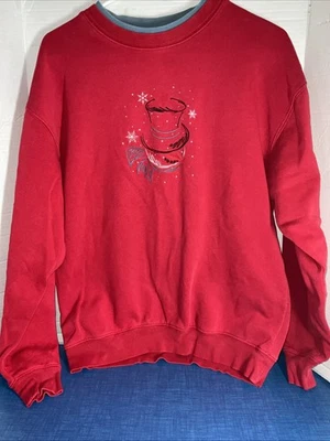Sudadera De Colección M&C Ropa Deportiva Para Mujer Mediana Roja Muñeco de Nieve Abuela Invierno Nieve Foto 1 de 4