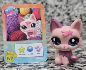 Authentische LPS Littlest Pet Shop #79 rosa Perserwolf Katze G7 Serie 2 Hasbro - Bild 1 von 5