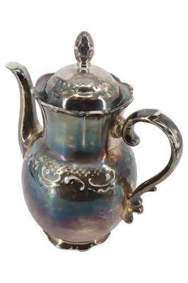 RUDOLF WÄCHTER Caffettiera Argento Porcellana Vintage 26cm Elegante - Immagine 1 di 2