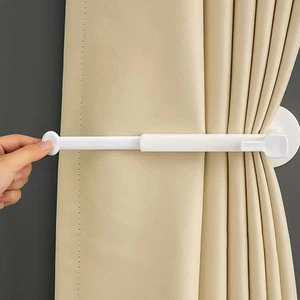 Curtain Holder Nail-free Adjustable Rod Hooks Single Support Brackets - Picture 1 of 12