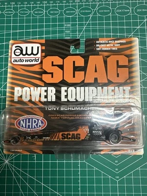 Coche de juguete Scag Power Equipment NHRA Top Fuel Dragster fundido a presión escala 1:64 Foto 1 de 2