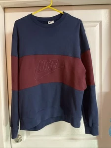 Felpa Nike Club maglia French Terry Crew FB7848-410 UOMO nuova senza etichette taglia L - Foto 1 di 5