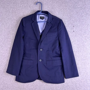 Crewcuts Thompson Blazer Jacket Boy's 6-7 Navy Flap Pockets 2 Front Button Party - Picture 1 of 16
