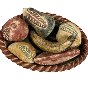Vintage Mexican Folk Art Pottery Fruit Set - Picture 1 of 5