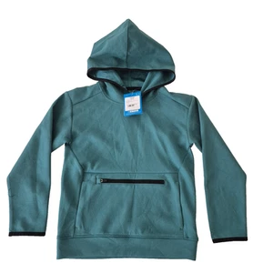 DSG Sport Fleece Pullover Boys XS Teal Pool Hoodie Stretch Warm Zipper Pocket - Picture 1 of 7