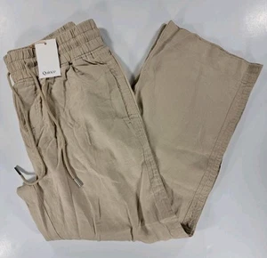 NEU Quitte europäische Damenhose 100 % Leinen weites Bein Large hellbraun beige neu mit Etikett - Bild 1 von 15