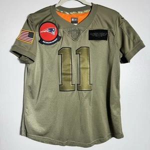 Nike Julian Edelman Olive New England Patriots 2019 Salute to Service Game Jers - Picture 1 of 15