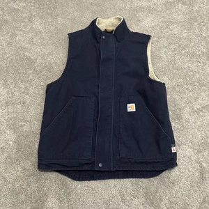 Vintage Carhartt Flame Resistant Sherpa Workwear Vest Gilet 101029 410 Size M - Picture 1 of 6