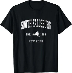 South Fallsburg New York NY Vintage Athletic Sports Design T-Shirt Hoodie - Picture 1 of 13