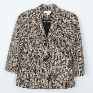 Coldwater Creek Animal Print Blazer Jacket Size 12 - Picture 1 of 7