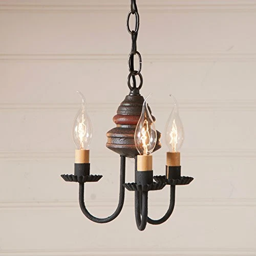 Rustic Facile Country 3 Light Bellview Wood Chandelier In Americana Espresso - Image 1 of 1