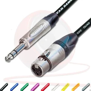Buchse XLR Auf ¼ Trs Klinkenstecker Kabel. Balanced Starquad Mikrofon Kabel 10m - Picture 1 of 11