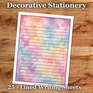 25 Blatt Brief Schreibpapier Tie Dyed Color Briefpapier - Nostalgie #027 - Bild 1 von 2
