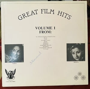 Great Film Hits Vol-1-Compilation Songs From Movie.Bollywood Record.Eagle Label - Picture 1 of 4