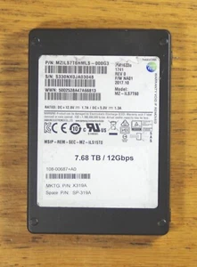 Samsung 7.68TB SAS 12GB/s Windows Formatted 2.5in SSD - MZ-ILS7T60 - 1st ad - Afbeelding 1 van 2