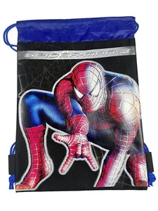 SPIDERMAN DRAWSTRING STRING KIDS BACKPACK SCHOOL SPORT GYM TOTE BAG (BLACK) - Picture 1 of 4