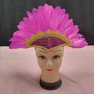 Colorful Headwear Feather Colored Headwear Feather Headdress Fancy Dress Party - Picture 1 of 15