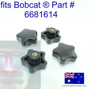 4 Roof Top Cab Side Window Glass Knob fits Bobcat 6681614 T300 T320 320 322 325  - Bild 1 von 4