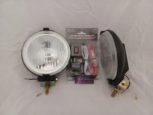 6" Round Off Road Auxiliary Bar Lamps 4x4 Driving Lights Kit - Picture 1 of 7
