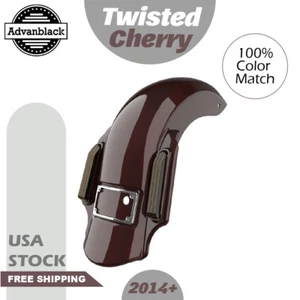 Guardabarros trasero extendido extendido Advanblack cereza retorcida para Harley - Imagen 1 de 11