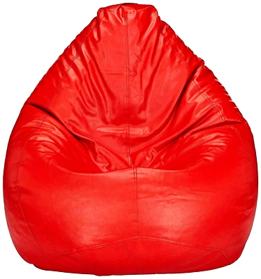 Sitzsack Stuhl Sofa Bezug Rund Kunstleder Größe XXXL (ohne Bohnen) Rot - Bild 1 von 4