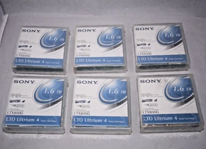 6x SONY Ultrium 4 LTO 800GB / 1.6TB cartridge NEW LTX800G joblot bundle - Picture 1 of 6