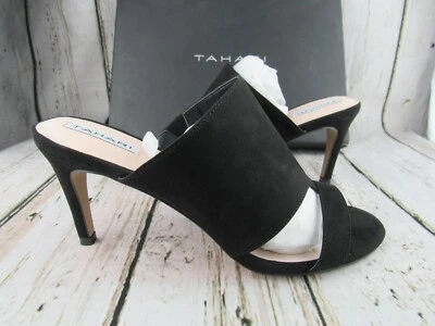 New with Box ~ Women's Tahari Adalicia Black Slide Sandals Size 8.5 M - Image 1 of 4