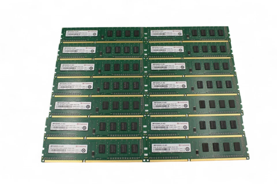 Lot of 18 x Transcend 4GB DDR3 1600MHz PC3-12800 U-DIMM Desktop RAM JM1600KLH-4G - Image 1 of 4