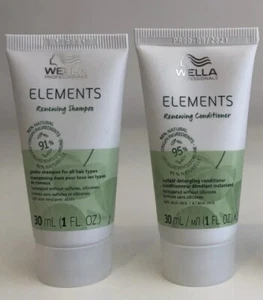 Wella Elements Renewing Shampoo Conditioner Travel Set 1 oz each - Picture 1 of 1