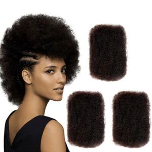 Tight Afro Kinky 100%  Human Hair bulk for repair dreadlocks or Twist Braids - Picture 1 of 22