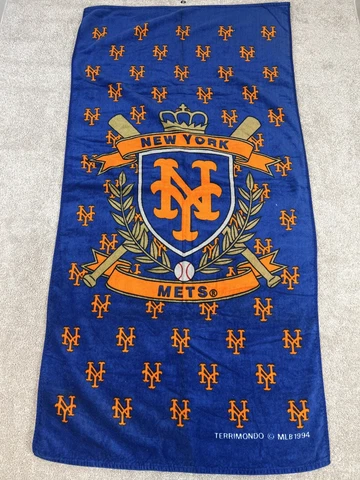Vintage New York Mets Towel  MLB 1994 Official Genuine Merchandise 4.5 ft long Cover