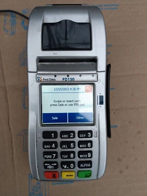 First Data - FD130 - Duo máquina de tarjetas de crédito/débito terminal POS - solo unidad Foto 1 de 2