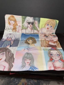 Anime Mädchen Kissenbezug 17 x 17,5 Reißverschluss - Bild 1 von 2