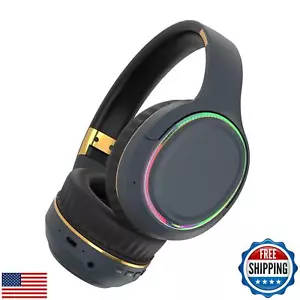 YPENSLZX Bluetooth Headphones with RGB Lights, Foldable Wireless Over-Ear Hea - Picture 1 of 5