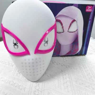 Gwen Spiderman Mask LED Light Eyes Gwen Stacy Wearable Halloween Cosplay Mask - Bild 1 von 4