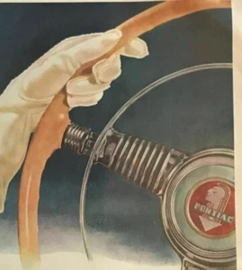 Anuncio impreso vintage de Pontiac 1945 "Aquí es donde comienza la buena voluntad de Pontiac..."   - Imagen 1 de 2