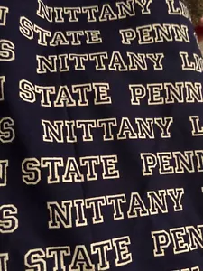 Vintage Penn state Cotton fabric remnants 2 pieces 28” x 27” and 58” x 26” - Picture 1 of 2