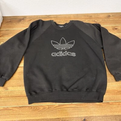 Vintage Adidas Originals Sweater Made in USA Sweatshirt Women Large 80s 90s Rap - Image 1 of 4