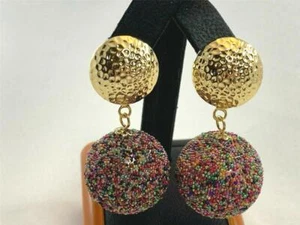Amrita Singh Multicolored Drop Ball Earrings - Picture 1 of 1