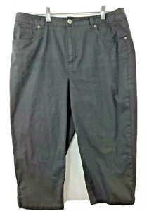 Talbots Petites Womens 14 Stretch Black Capri Pants - Picture 1 of 9