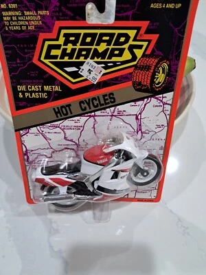 VTG 1993 Road Champs Hot Cycles 1/18 Scale Yamaha FZR~ DIECAST ~ NEW ON SEAL CAR - Image 1 of 4